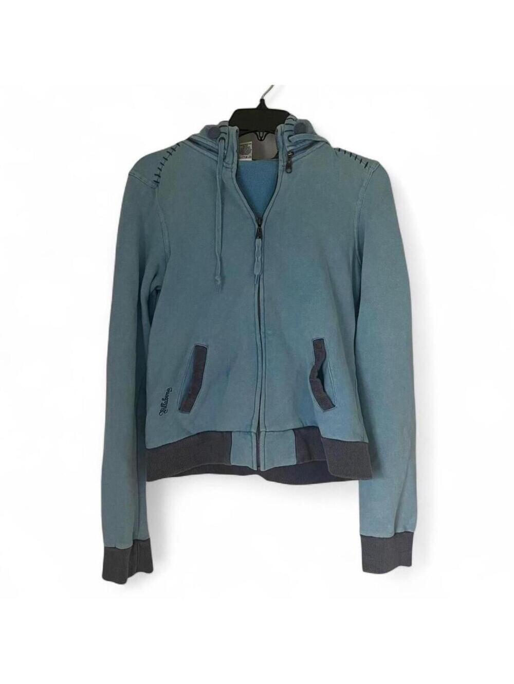 Vintage Y2K Billabong blue zip up hoodie sweatshirt Size XL